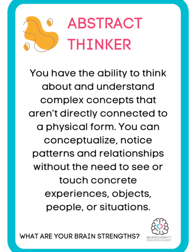 What are Your Brain Strengths cards - Neurodiversity Foundation - Neurodiversity Education Academy