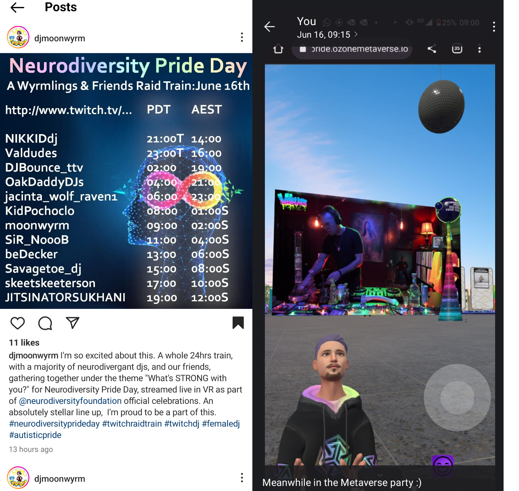 24 hours DJ Train by DJ Moonwyrm and the wyrmlings - ND Pride 2023 - secret rave for pride - June 16th