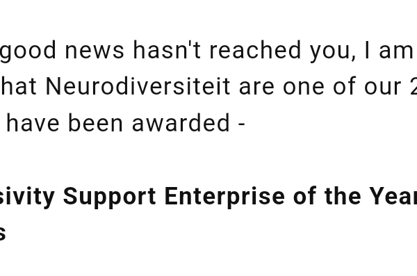 Award for neurodiversity foundation